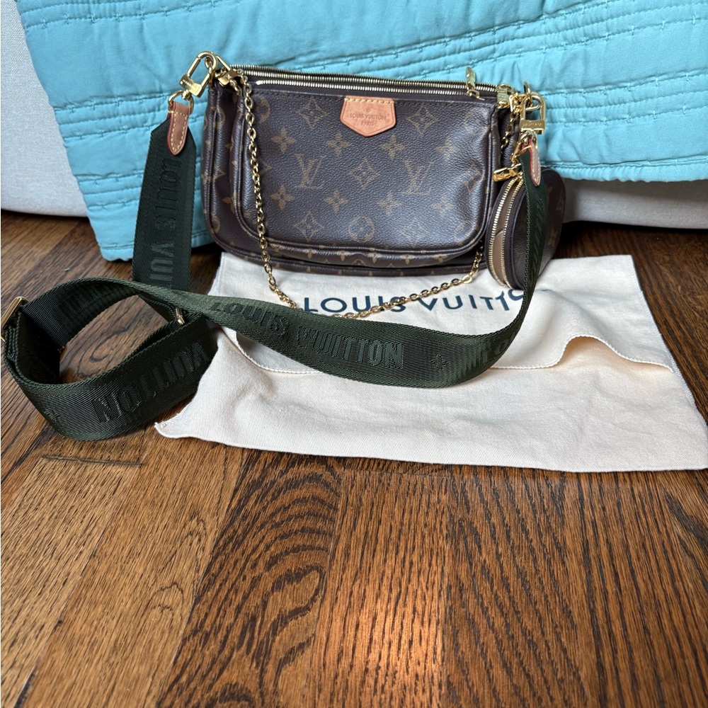 Louis Vuitton Multi Pochette Accessories Khaki Crossbody Bag